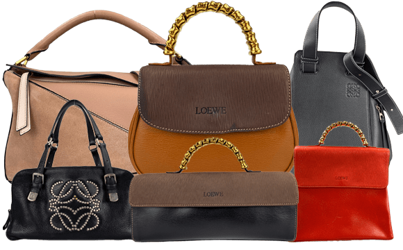 Vintage ロエベ LOEWE バッグ ショルダーバッグ アナグラム ラムレザー カバン 鞄 レディース スペイン製 レッド