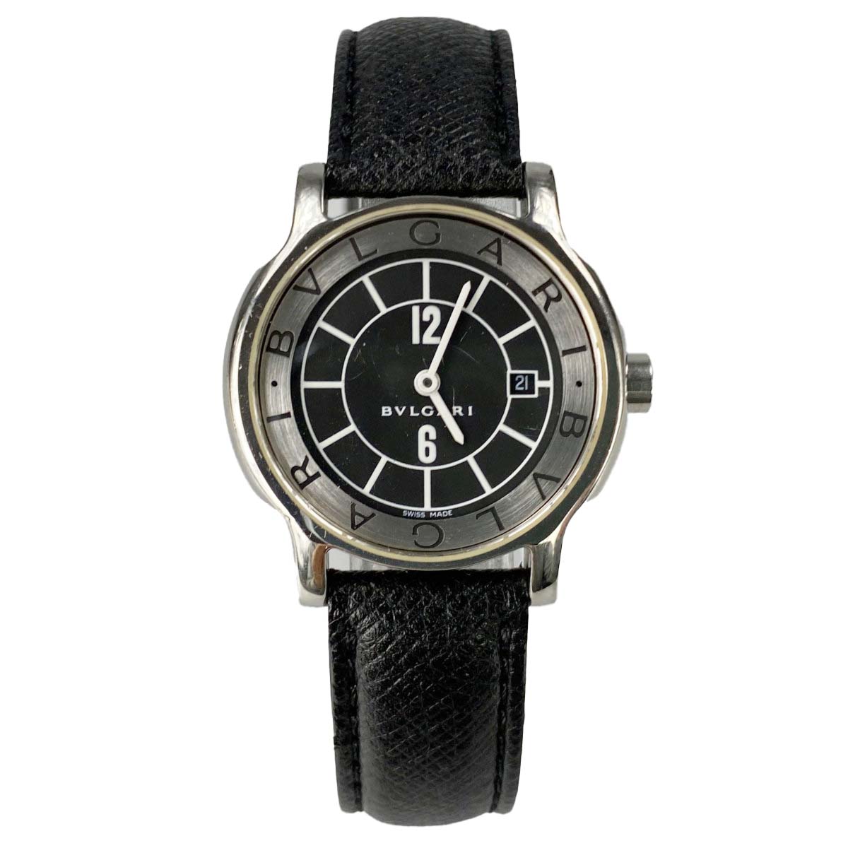 ブルガリ ソロテンポ ステンレススチール ブラック ST29S 腕時計