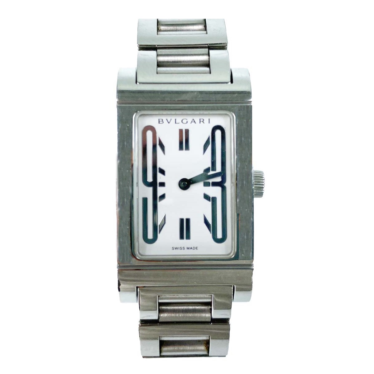 ブルガリ レッタンゴロ ホワイト ステンレススチール RT39S 腕時計