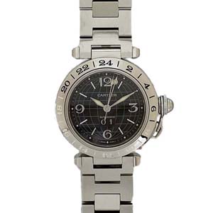 カルティエ パシャC メリディアン ビッグデイト ステンレススチール シルバー  W31049M7 腕時計