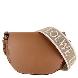 ロエベ ゲートデュアル ミニ カーフスキン タン ショルダーバッグ