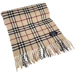 バーバリー ノバチェック カシミヤ ベージュ マフラー