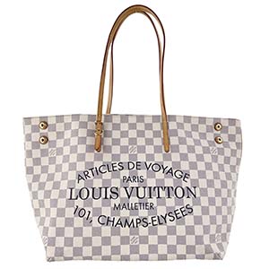 ルイ・ヴィトン ダミエ アズール カバMM ホワイト トートバッグ