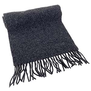 フェンディ ウール グレー ロゴ マフラー