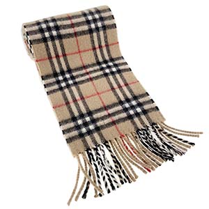 バーバリー ノバチェック カシミヤ ベージュ マフラー