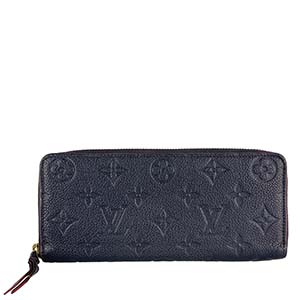 ルイ・ヴィトン モノグラム アンプラント ポルトフォイユ クレマンス マリーヌルージュ ラウンドファスナー 長財布