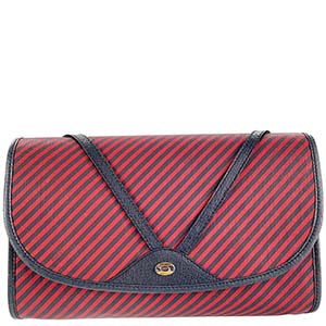 グッチ リゲイトライン キャンバス レザー レッド ネイビー セカンドバッグ