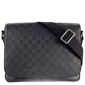 ルイ・ヴィトン ダミエ アンフィニ ディストリクトPM ブラック ショルダーバッグ