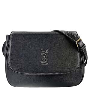 サンローラン カサンドラ ステッチ レザー ブラック ショルダーバッグ
