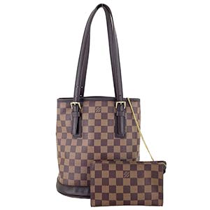 ルイ・ヴィトン ダミエ エベヌ マレ バケット ブラウン トートバッグ
