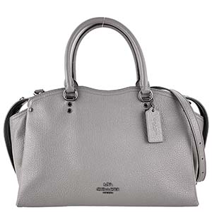 トリーバーチ レザー パイソン グレー 2WAY ハンドバッグ