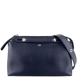 フェンディ バイ ザ ウェイ スモール カーフレザー ネイビー 2WAY ハンドバッグ 