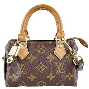ルイ・ヴィトン モノグラム ミニスピーディ ブラウン ハンドバッグ