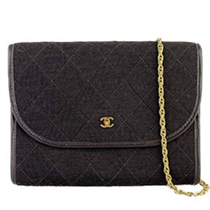 シャネル マトラッセ コットンジャージ レザー ブラウン チェーン ショルダーバッグ