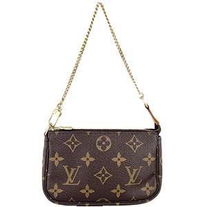 ルイ・ヴィトン モノグラム ミニ ポシェット アクセソワール ブラウン ポーチ