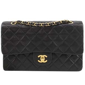 シャネル マトラッセ 25㎝ ラムスキン ブラック ショルダーバッグ