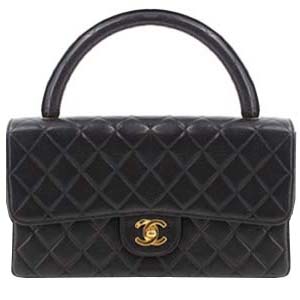 シャネル マトラッセ 25㎝ 親子バッグ ラムスキン ブラック ハンドバッグ