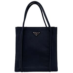 プラダ ナイロン キャンバス ブラック トートバッグ