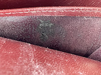 バッグ内のベタ付き剥がれ マトラッセ 25㎝ ラムスキン ブラック ショルダーバッグ A01112