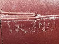 引っかき傷 マトラッセ 25㎝ ラムスキン ブラック ショルダーバッグ A01112