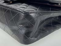 型崩れ・クセ マトラッセ 25㎝ ラムスキン ブラック ショルダーバッグ A01112