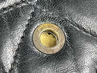 金具の腐食 マトラッセ 25㎝ ラムスキン ブラック ショルダーバッグ A01112