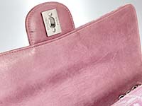 フラップの黒ずみ汚れ ニュートラベルライン ナイロンジャガード ピンク ショルダーバッグ A15285