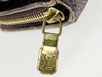 金具のサビ ダミエ エベヌ コンパクト ジップ ラウンドファスナー 二つ折り 財布 N61668