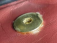 金具の腐食 マトラッセ 23㎝ ラムスキン ブラック ショルダーバッグ A01113