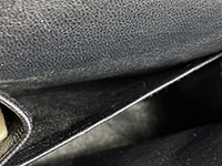 内装ポケットのべたつき マトラッセ 25㎝ ラムスキン ネイビー ショルダーバッグ A01112