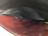 カビ臭 マトラッセ 25㎝ ラムスキン ブラック ショルダーバッグ A01112