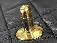 金具の小傷 マトラッセ 20㎝ ラムスキン ブラック ショルダーバッグ A01163
