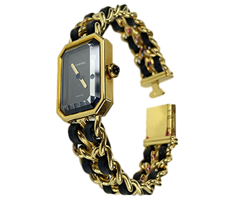 プルミエール L ゴールドメッキ ブラック 腕時計 H0001