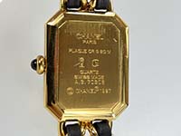 電池の液漏れ プルミエール L ゴールドメッキ ブラック 腕時計 H0001