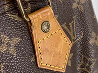 ヌメ革のシミ モノグラム スピーディ25 ブラウン ハンドバッグ M41528