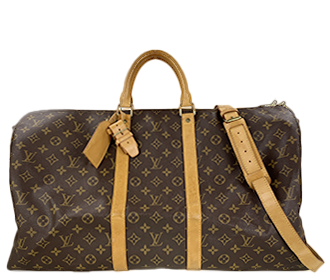 ルイ・ヴィトン モノグラム キーポル バンドリエール55 ブラウン ボストンバッグ  M41414