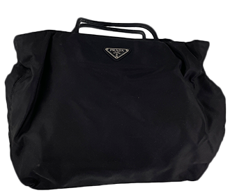 ナイロン キャンバス ブラック トートバッグ
