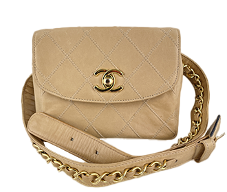 ビコローレ マトラッセ ラムスキン ベージュ ウエストバッグ