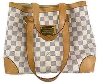 ダミエ アズール ハムステッドPM ホワイト トートバッグ N51207