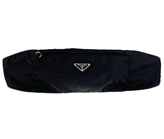 ナイロン キャンバス ブラック ウエストバッグ